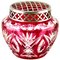 Crystal Cut-to-Clear Pique Fleurs Vase with Grille from Val Saint Lambert 1