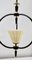 Lámpara colgante Mid-Century de metal y vidrio opalino, años 50, Imagen 10