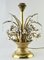 Brass and Silver Metal Flowers Bouquet in a Basket Lamp, 1960s 13