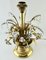 Lampada a forma di bouquet di fiori in ottone e metallo argentato, anni '60, Immagine 9