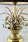 Lámpara en forma de cesta de flores de latón y metal plateado, años 60, Imagen 7