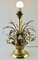 Lampada a forma di bouquet di fiori in ottone e metallo argentato, anni '60, Immagine 12