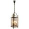 Solid Brass and Glass Lantern or Pendant Lamp by Gaetano Sciolari, Image 5