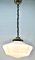 Mid-Century Pendant Lights with Optical Opaline Shade, Set of 2 2