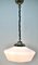 Lampes à Suspension Mid-Century avec Abat-Jour Opalin, Set de 2 3