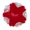 Cuencos de cristal de Murano Sommerso rojos con motas plateadas y borde ondulado. Juego de 2, Imagen 3
