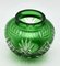 Bohemian Pique Fleurs Vase in Bright Green Cut-to-Clear Crystal with Grille 4