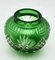 Bohemian Pique Fleurs Vase in Bright Green Cut-to-Clear Crystal with Grille, Image 4
