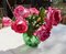 Vaso bohémien Piquet Fleurs in cristallo verde brillante con griglia, Immagine 3