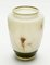 Hand Colored Pressed Glass Vase Decorated with Gold Rim, 1940s 3