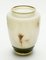 Hand Colored Pressed Glass Vase Decorated with Gold Rim, 1940s, Image 3