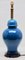 Grande Lampe de Bureau en Céramique Émaillée Turquoise avec Vernis Craquelé 8