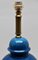 Grande Lampe de Bureau en Céramique Émaillée Turquoise avec Vernis Craquelé 9