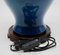 Grande Lampe de Bureau en Céramique Émaillée Turquoise avec Vernis Craquelé 11