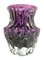 Rock Crystal Range Vases in Deep Purple from Ingrid Glass, Germany, Set of 2 5