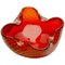 Cranberry rote Bubble Glas Schalen mit goldenen Fleck Einschlüssen von Archimede Seguso, 2er Set 4