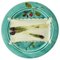Art Nouveau Majolica Plates with Asparagus Pattern in Relief, 1900s, Set of 3 1