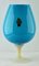 Italian Cognac Glass in Turquoise Opaline from Empoli Florence, 1970s 8