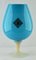 Italian Cognac Glass in Turquoise Opaline from Empoli Florence, 1970s 3