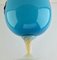 Italian Cognac Glass in Turquoise Opaline from Empoli Florence, 1970s 10