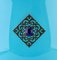 Italian Cognac Glass in Turquoise Opaline from Empoli Florence, 1970s 4