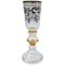 Bohemian Glass Footed Jar with Gold Leaf Decoration 1