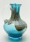 Hand Blown Art Glass Pitcher with Agate-Colored Swirls & Handle, Image 4