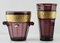 Art Deco Amethyst Vases with Classical Frieze from Walther, Germany, Set of 2 5