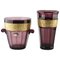 Art Deco Amethyst Vasen mit Klassischem Fries von Walther, 2er Set 1