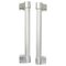 Belgische Art Deco Türgriffe oder Türgriffe aus Aluminiumguss mit geriffelten Säulengriffen, 4 . Set 1