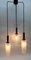 Lámpara colgante Mid-Century de cromo con tres lámparas, Imagen 10