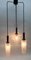 Mid-Century Chrom Hängelampe mit Drei Leuchten 10