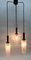 Suspension Mid-Century en Chrome avec Trois Lampes 10