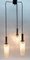 Lámpara colgante Mid-Century de cromo con tres lámparas, Imagen 6