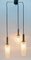 Lámpara colgante Mid-Century de cromo con tres lámparas, Imagen 2