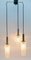 Suspension Mid-Century en Chrome avec Trois Lampes 2