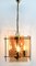 Cuboid Ceiling Center-Light with 4 Lamps Behind Bronzed Glass Panels 7