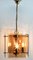 Cuboid Ceiling Center-Light with 4 Lamps Behind Bronzed Glass Panels 4