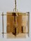 Cuboid Ceiling Center-Light with 4 Lamps Behind Bronzed Glass Panels 1