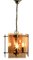Cuboid Ceiling Center-Light with 4 Lamps Behind Bronzed Glass Panels 3