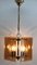 Cuboid Ceiling Center-Light with 4 Lamps Behind Bronzed Glass Panels 9