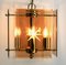 Lampada da soffitto cubica con 4 luci e pannelli in vetro bronzato, Immagine 8