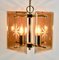 Cuboid Ceiling Center-Light with 4 Lamps Behind Bronzed Glass Panels 12