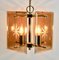Lampada da soffitto cubica con 4 luci e pannelli in vetro bronzato, Immagine 12