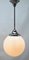 Pendant Stem Lamp with Opaline Globe Shade from Phillips, Netherlands, 1930s 4