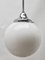 Pendant Stem Lamp with Opaline Globe Shade from Phillips, Netherlands, 1930s 7