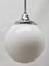 Pendant Stem Lamp with Opaline Globe Shade from Phillips, Netherlands, 1930s, Image 7