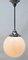 Pendant Stem Lamp with Opaline Globe Shade from Phillips, Netherlands, 1930s 8
