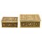 Art Nouveau Brass Repoussé Boxes by Erhard & Sons, Set of 2 1