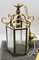 Brass & Glass Lantern Etched with a Starburst Pattern 10